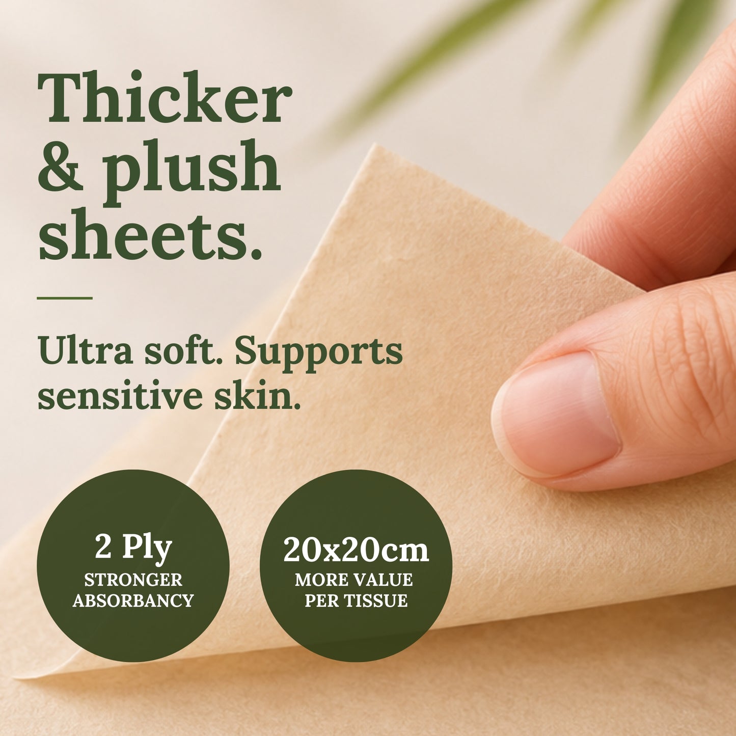 Terrafic Bamboo Facial Tissues, Soft & Strong 2-Ply Sheets. Skin-Safe, Highly Absorbent & Biodegradable