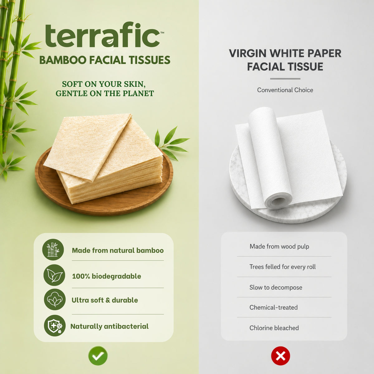 Bamboo Facial Tissues | Multi Designs