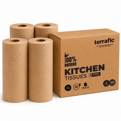 Bamboo Kitchen Tissue Rolls | Pack of 4 Rolls